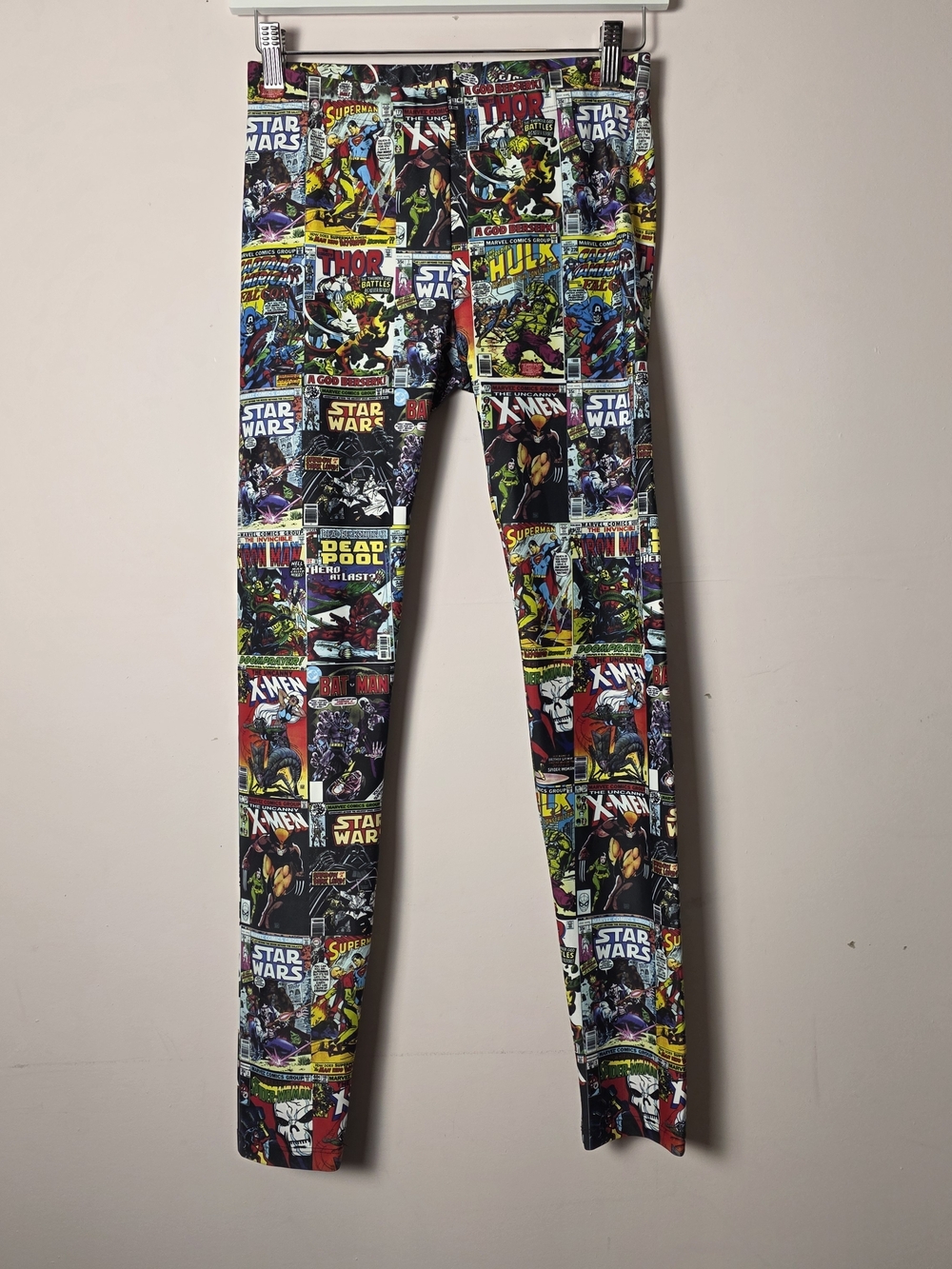 Poprageous Comic Book Leggings L Sold Out Marvel Star Wars X-Men Superhero